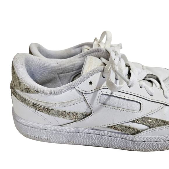 Reebok RARE Club C Revenge 85 Snakeskin and White Sneakers - Picture 7 of 11